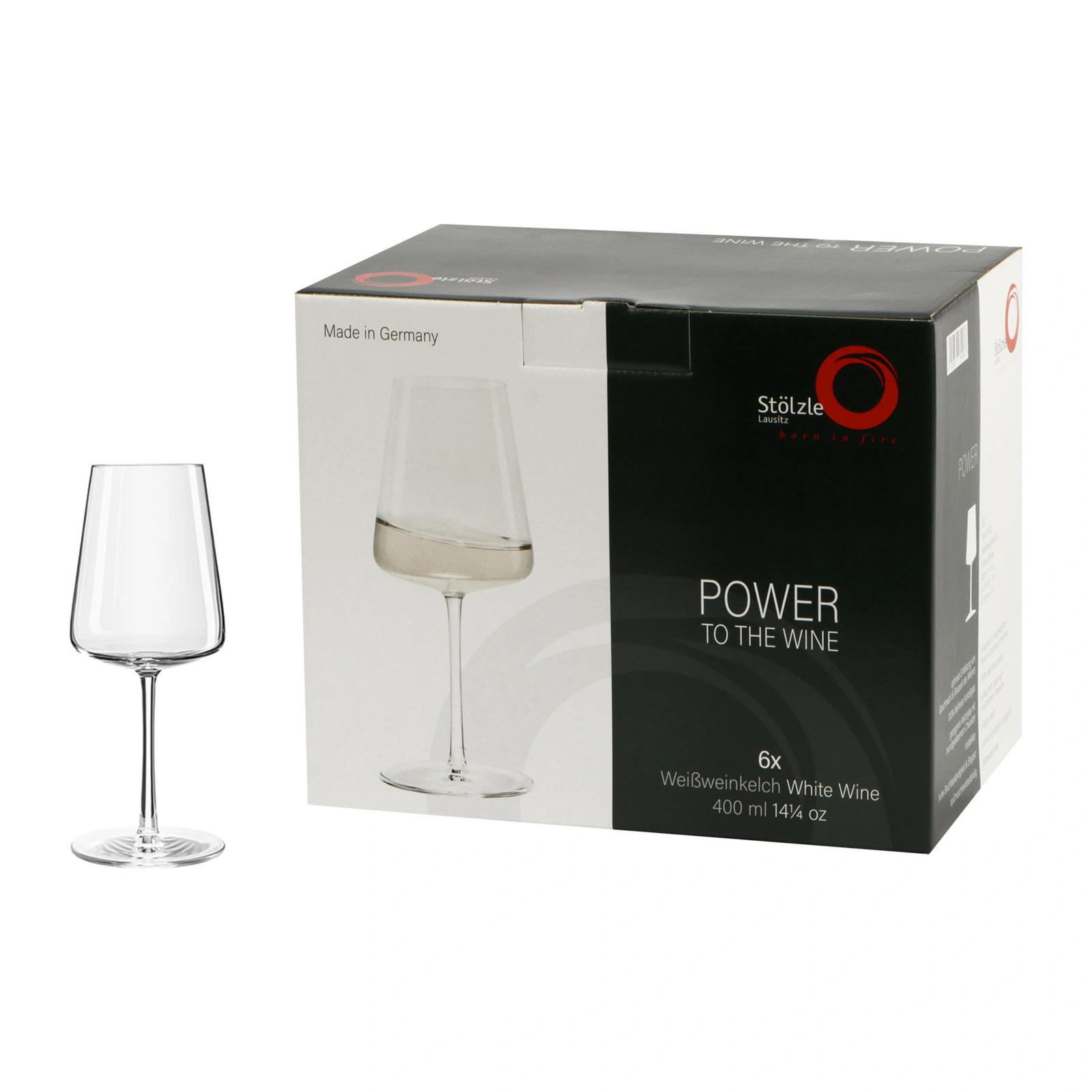 verre à vin blanc Power 40 cl, 21 cm de haut, ouverture de 6,05 cm, 186 g