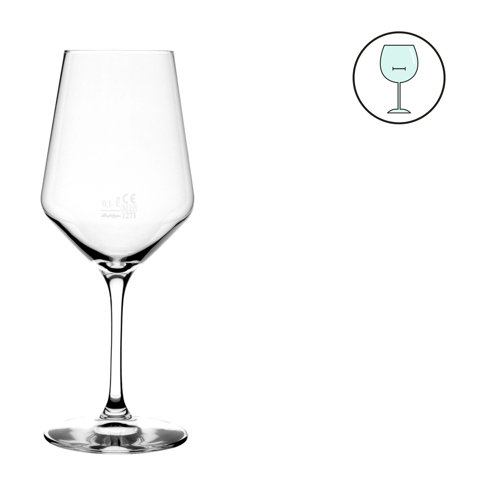 verre à vin jaugé Revolution Power 49 cl, 22,5 cm de haut, en cristal sans plomb