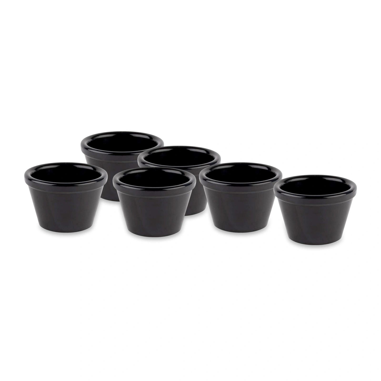 coupelle conique noire Friendly APS de 5 cl, la forme conique en noir mat