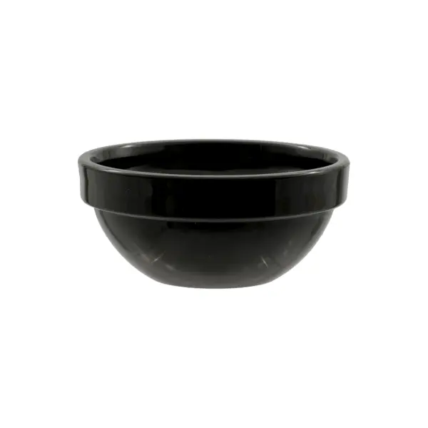 coupelle ronde noire Friendly APS en PET recyclé noir, diamètre 7,5 cm, hauteur 3,5 cm, 5 cl