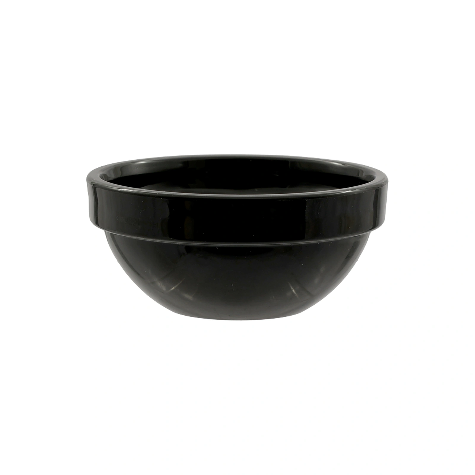 coupelle ronde noire : coupelle Friendly APS en PET recyclé noir, diamètre 7,5 cm, hauteur 3,5 cm, 5 cl
