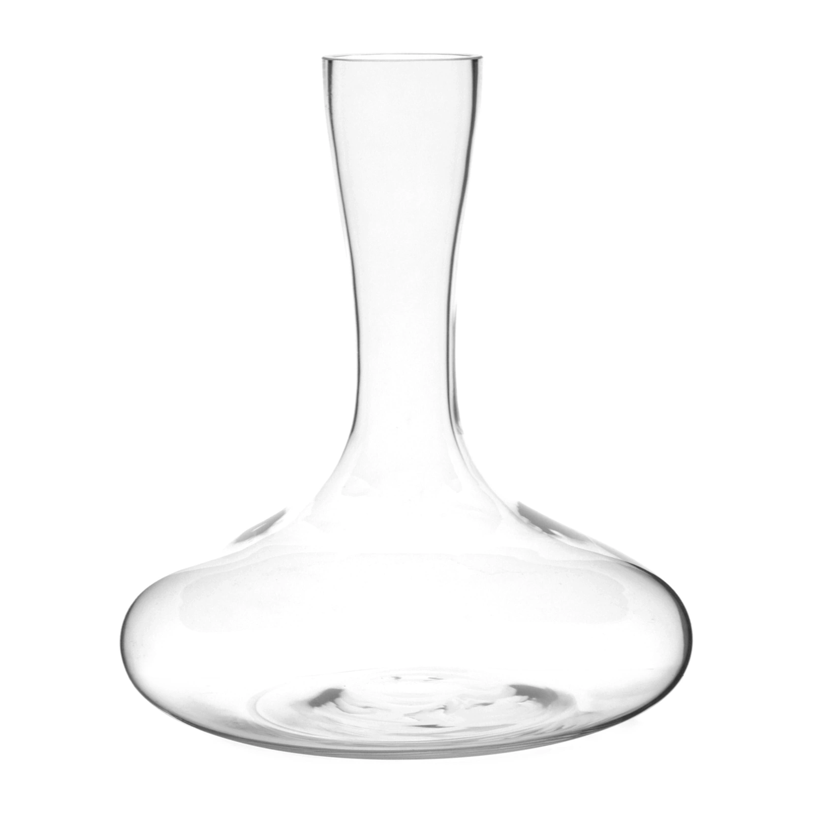carafe à décanter : Luigi Bormioli en verre, forme classique à base de 22 cm et col étroit, 0,75 l utile