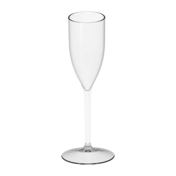 flûte à champagne plastique Glam de 11 cl en Tritan transparent, pied long