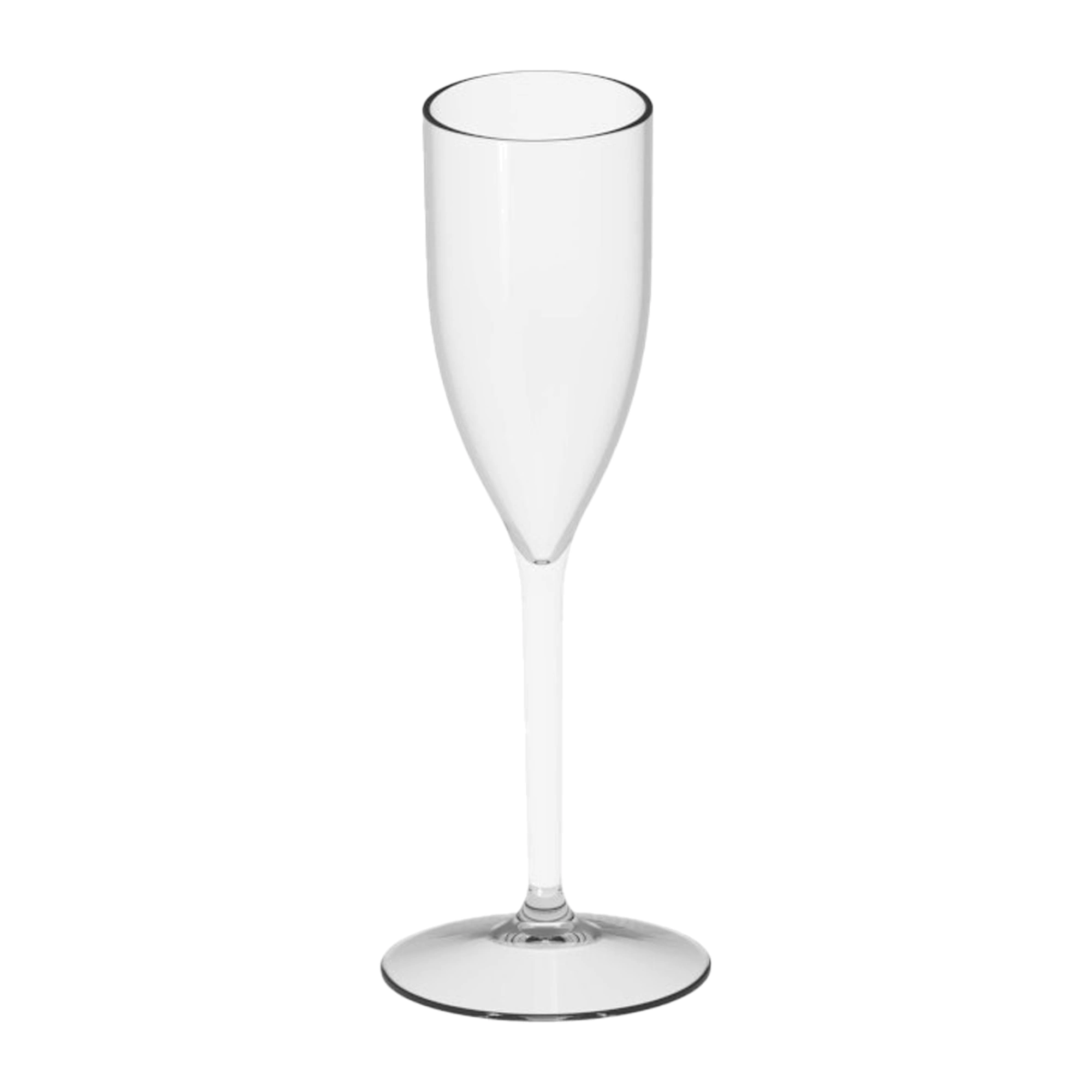 flûte à champagne plastique Glam de 11 cl en Tritan transparent, pied long