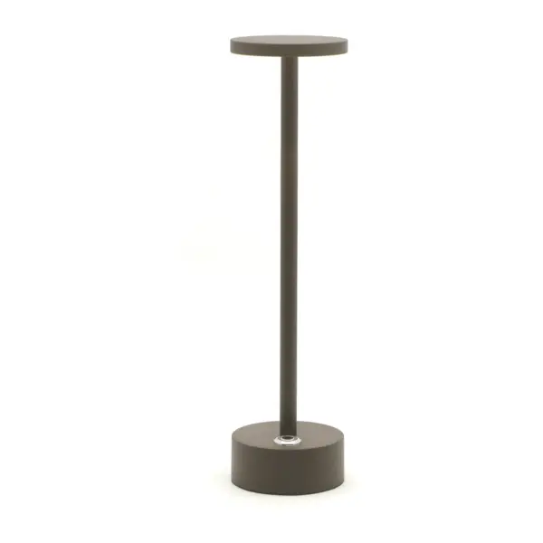 lampe LED rechargeable Eclaire Lite en aluminium peint bronze, 30 cm de haut, à lumière chaude