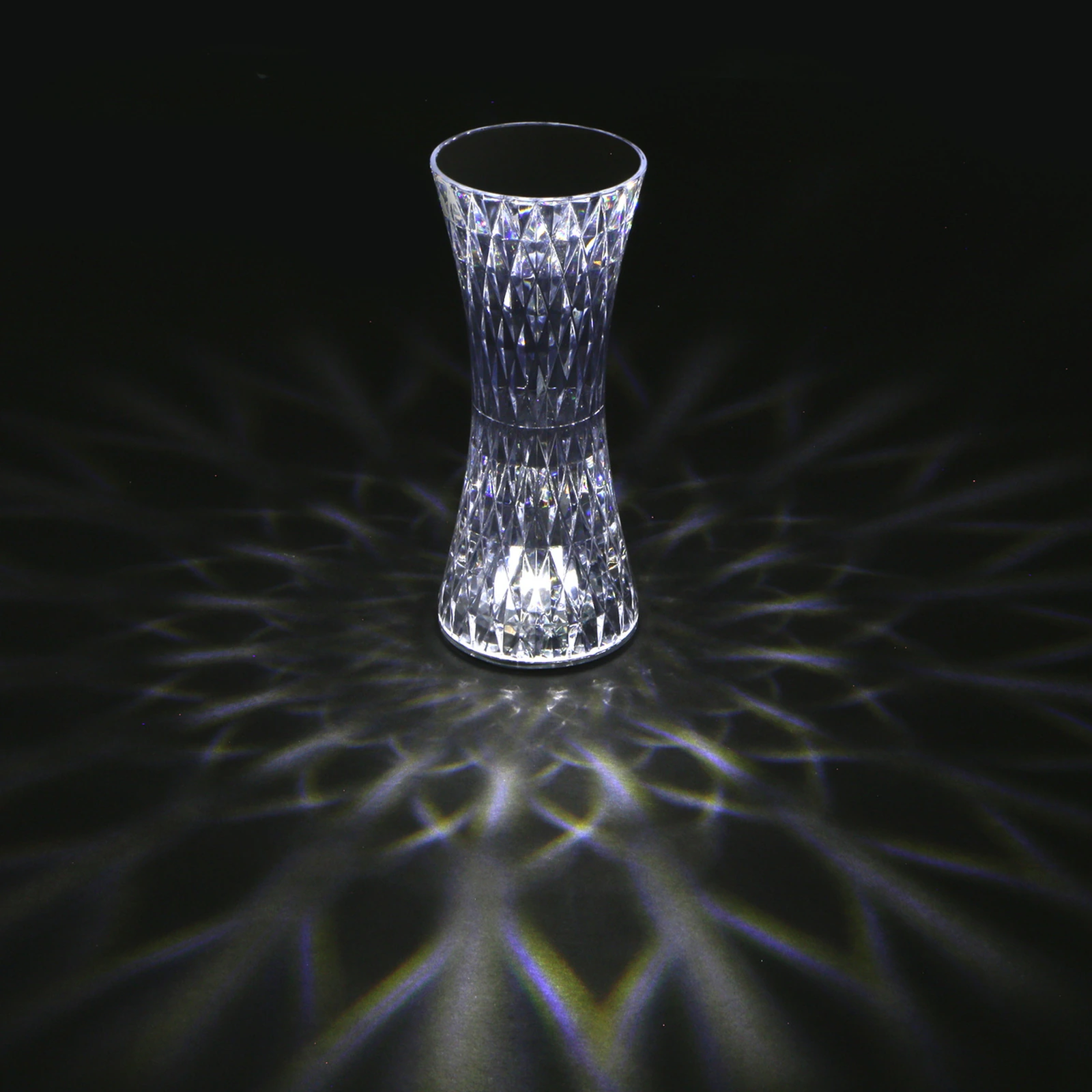 lampe de table LED Reflex transparente de 19 cm, à intensité réglable