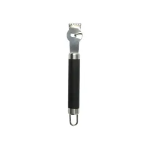canneleur petit format de 16,5 cm en acier inoxydable avec manche gainé de SBC, référence DT002