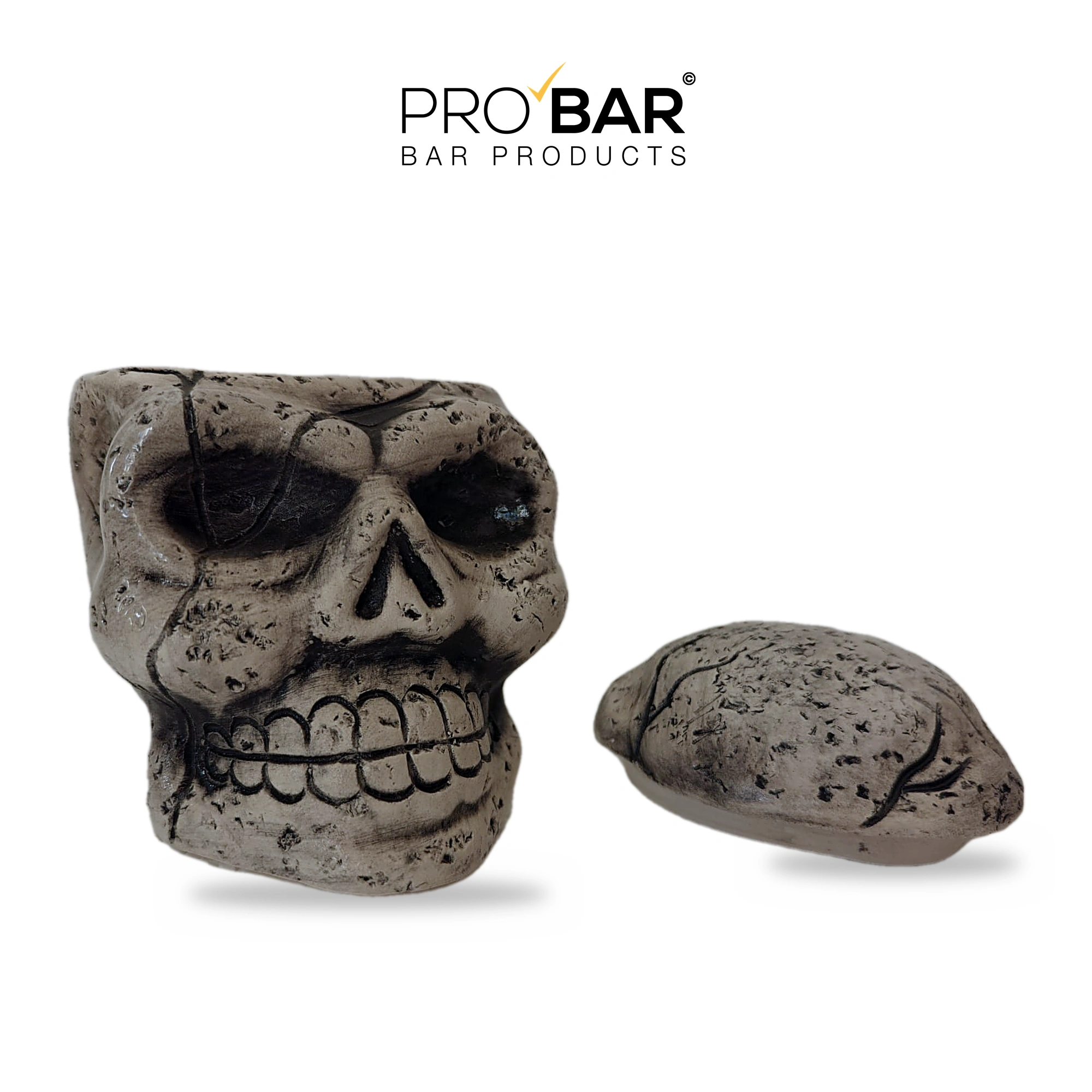 Verre tête de mort Skull Stone 50 cl en céramique effet pierre