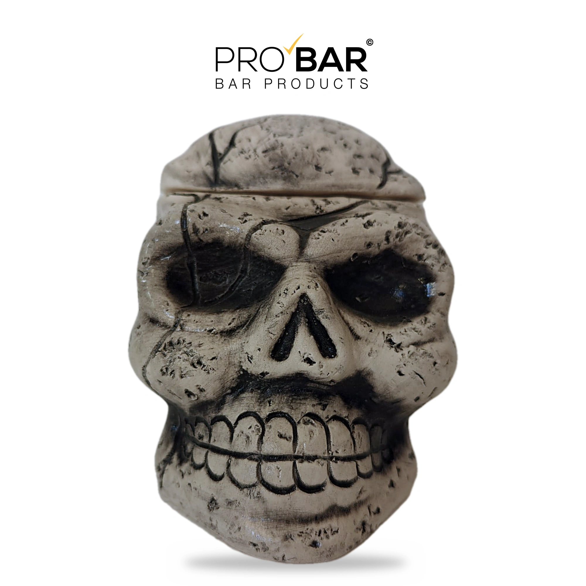 Verre tête de mort Skull Stone 50 cl en céramique effet pierre