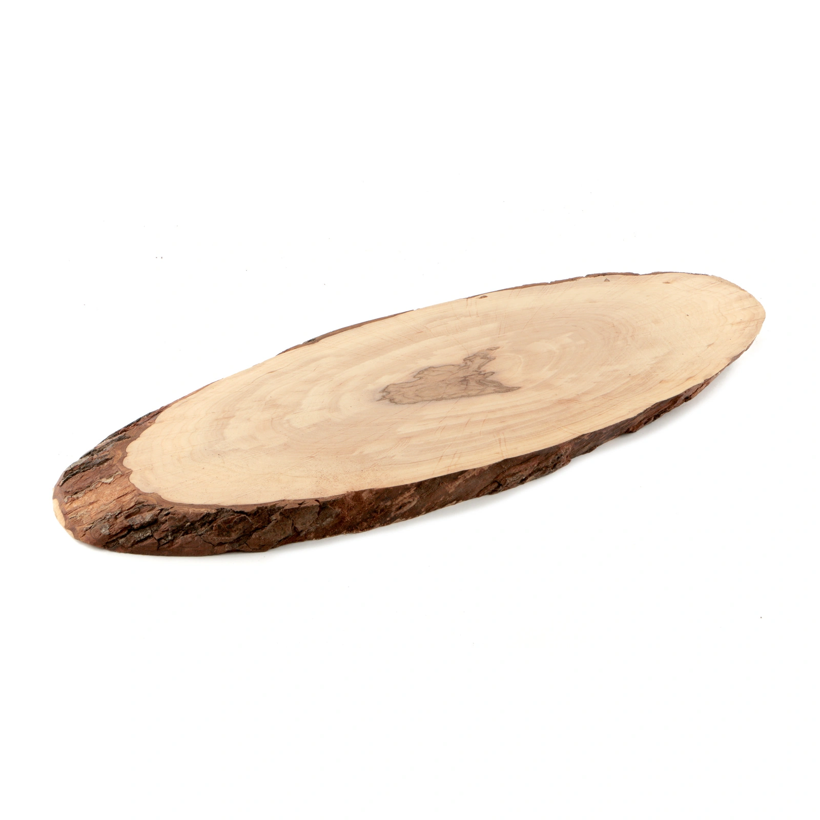 planche en aulne ovale avec écorce sur le bord, de 50 à 58 cm de long