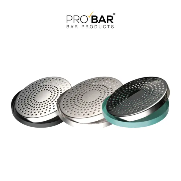 plateau jigger rond en trois finitions : noir, Vintage et Tiffany