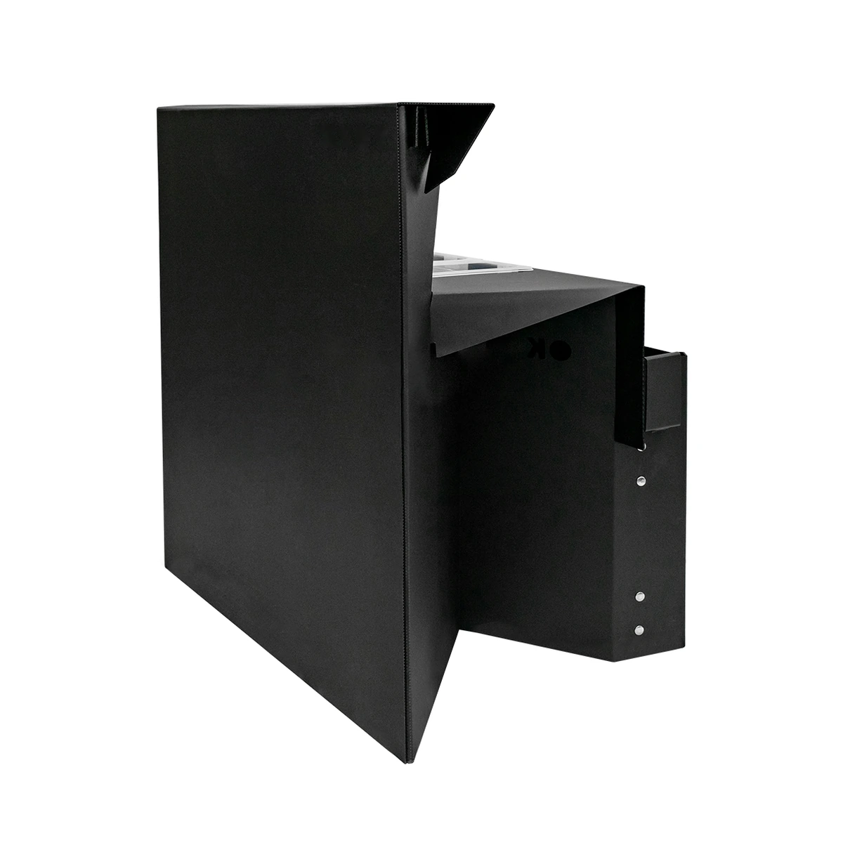 Comptoir de bar portable Easy en polypropylène noir, côté client